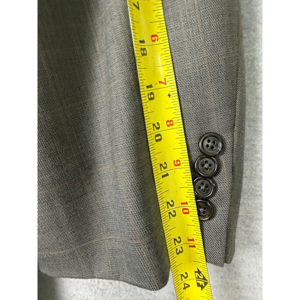H Freeman & Son Mens 40L Blazer Grey Brown Glen Plaid Sport Coat Siegel's USA‎
